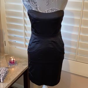 Rubber ducky productions black strapless dress size small